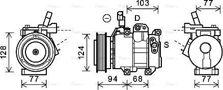 Ava Quality Cooling HYK318 - Compressore, Climatizzatore www.autoricambit.com