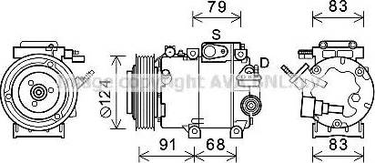 Ava Quality Cooling HYK383 - Compressore, Climatizzatore www.autoricambit.com