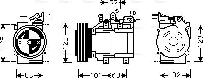 Ava Quality Cooling HYK324 - Compressore, Climatizzatore www.autoricambit.com