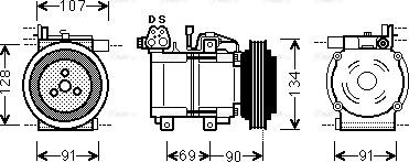 Ava Quality Cooling HYK278 - Compressore, Climatizzatore www.autoricambit.com