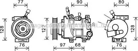 Ava Quality Cooling HYK273 - Compressore, Climatizzatore www.autoricambit.com