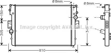 Ava Quality Cooling IV 2056 - Radiatore, Raffreddamento motore www.autoricambit.com