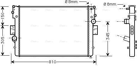 Ava Quality Cooling IVA2056 - Radiatore, Raffreddamento motore www.autoricambit.com