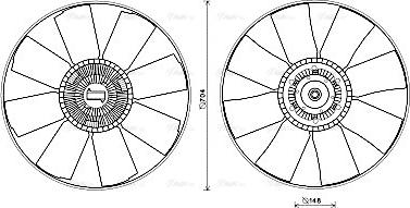 Ava Quality Cooling IVF130 - Giunto di collegamento, Ventilatore radiatore www.autoricambit.com