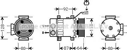 Ava Quality Cooling JE K047 - Compressore, Climatizzatore www.autoricambit.com