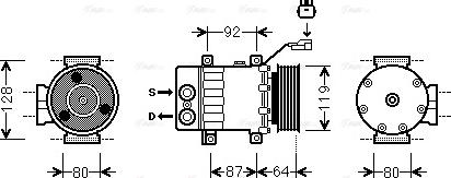 Ava Quality Cooling JEAK047 - Compressore, Climatizzatore www.autoricambit.com