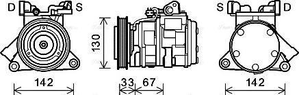 Ava Quality Cooling JEK062 - Compressore, Climatizzatore www.autoricambit.com