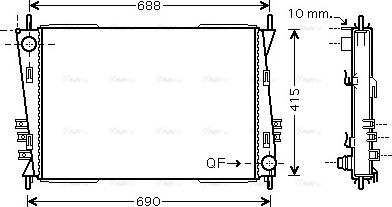 Ava Quality Cooling JRA2037 - Radiatore, Raffreddamento motore www.autoricambit.com