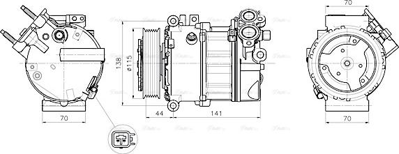 Ava Quality Cooling JRAK061 - Compressore, Climatizzatore www.autoricambit.com