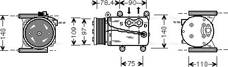 Ava Quality Cooling JRAK034 - Compressore, Climatizzatore www.autoricambit.com