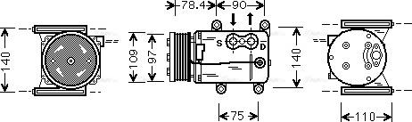 Ava Quality Cooling JRAK025 - Compressore, Climatizzatore www.autoricambit.com