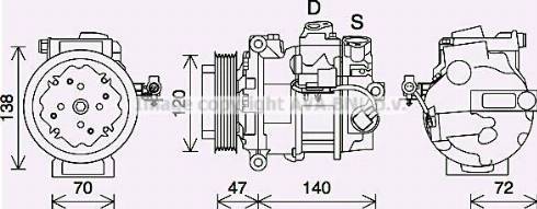 Ava Quality Cooling JRK057 - Compressore, Climatizzatore www.autoricambit.com