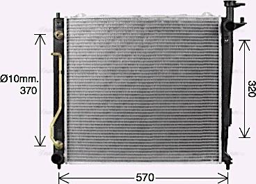 Ava Quality Cooling KA2304 - Radiatore, Raffreddamento motore www.autoricambit.com