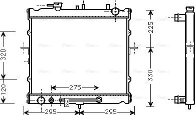 Ava Quality Cooling KAA2023 - Radiatore, Raffreddamento motore www.autoricambit.com