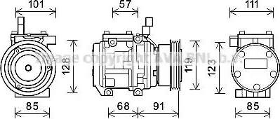 Ava Quality Cooling KAAK155 - Compressore, Climatizzatore www.autoricambit.com