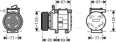 Ava Quality Cooling KAAK117 - Compressore, Climatizzatore www.autoricambit.com