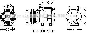 Ava Quality Cooling KAAK130 - Compressore, Climatizzatore www.autoricambit.com