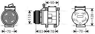 Ava Quality Cooling KAAK173 - Compressore, Climatizzatore www.autoricambit.com