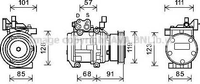 Ava Quality Cooling KAK155 - Compressore, Climatizzatore www.autoricambit.com