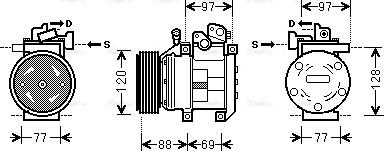 Ava Quality Cooling KAK117 - Compressore, Climatizzatore www.autoricambit.com