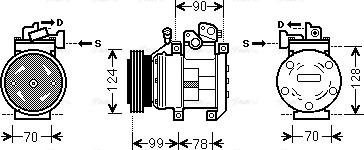 Ava Quality Cooling KAK130 - Compressore, Climatizzatore www.autoricambit.com