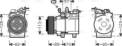 Ava Quality Cooling KAK137 - Compressore, Climatizzatore www.autoricambit.com