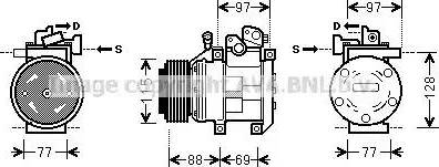 Ava Quality Cooling KAK124 - Compressore, Climatizzatore www.autoricambit.com