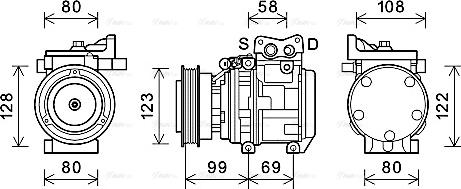 Ava Quality Cooling KAK264 - Compressore, Climatizzatore www.autoricambit.com