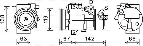 Ava Quality Cooling KAK216 - Compressore, Climatizzatore www.autoricambit.com