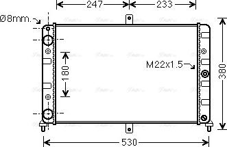 Ava Quality Cooling LA2008 - Radiatore, Raffreddamento motore www.autoricambit.com