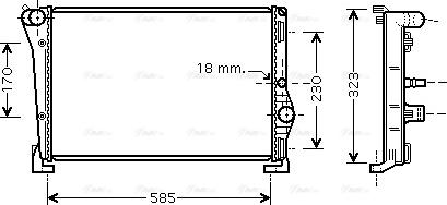 Ava Quality Cooling LCA2088 - Radiatore, Raffreddamento motore www.autoricambit.com