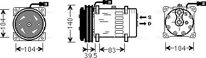 Ava Quality Cooling MFAK004 - Compressore, Climatizzatore www.autoricambit.com