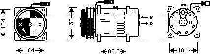 Ava Quality Cooling MFK003 - Compressore, Climatizzatore www.autoricambit.com