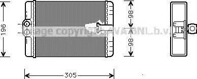 Ava Quality Cooling MS 6313 - Scambiatore calore, Riscaldamento abitacolo www.autoricambit.com