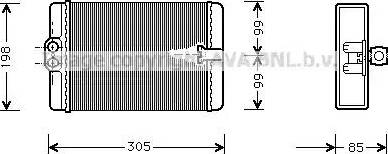 Ava Quality Cooling MS 6250 - Scambiatore calore, Riscaldamento abitacolo www.autoricambit.com