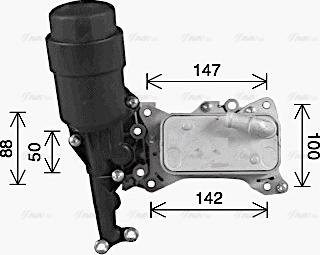 Ava Quality Cooling MS3741H - Radiatore olio, Olio motore www.autoricambit.com