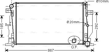 Ava Quality Cooling MS 2444 - Radiatore, Raffreddamento motore www.autoricambit.com