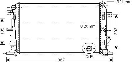 Ava Quality Cooling MS 2446 - Radiatore, Raffreddamento motore www.autoricambit.com