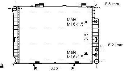 Ava Quality Cooling MSA2189 - Radiatore, Raffreddamento motore www.autoricambit.com