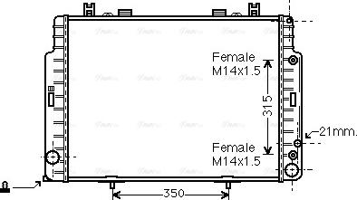 Ava Quality Cooling MSA2131 - Radiatore, Raffreddamento motore www.autoricambit.com