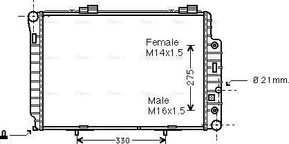 Ava Quality Cooling MSA2174 - Radiatore, Raffreddamento motore www.autoricambit.com