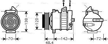 Ava Quality Cooling MSAK437 - Compressore, Climatizzatore www.autoricambit.com