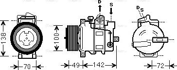 Ava Quality Cooling MSAK566 - Compressore, Climatizzatore www.autoricambit.com