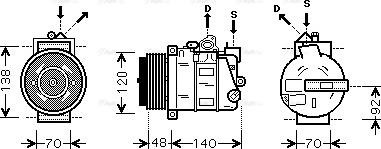 Ava Quality Cooling MS K393 - Compressore, Climatizzatore www.autoricambit.com