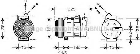 Ava Quality Cooling MSAK369 - Compressore, Climatizzatore www.autoricambit.com