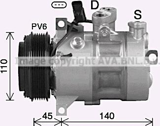 Ava Quality Cooling MSK747 - Compressore, Climatizzatore www.autoricambit.com