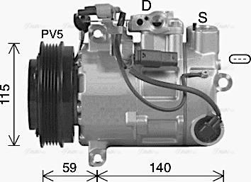 Ava Quality Cooling MSAK759 - Compressore, Climatizzatore www.autoricambit.com