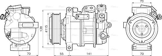 Ava Quality Cooling MSAK786 - Compressore, Climatizzatore www.autoricambit.com