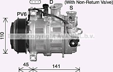 Ava Quality Cooling MSK773 - Compressore, Climatizzatore www.autoricambit.com