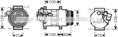 Ava Quality Cooling MS K434 - Compressore, Climatizzatore www.autoricambit.com